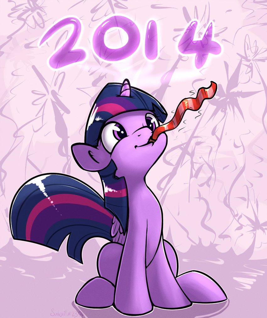equine female fireworks friendship_is_magic hair horn horse mammal my_little_pony party_horn pony purple_eyes purple_hair sitting solo subjectnumber2394 twilight_sparkle_(mlp) winged_unicorn wings