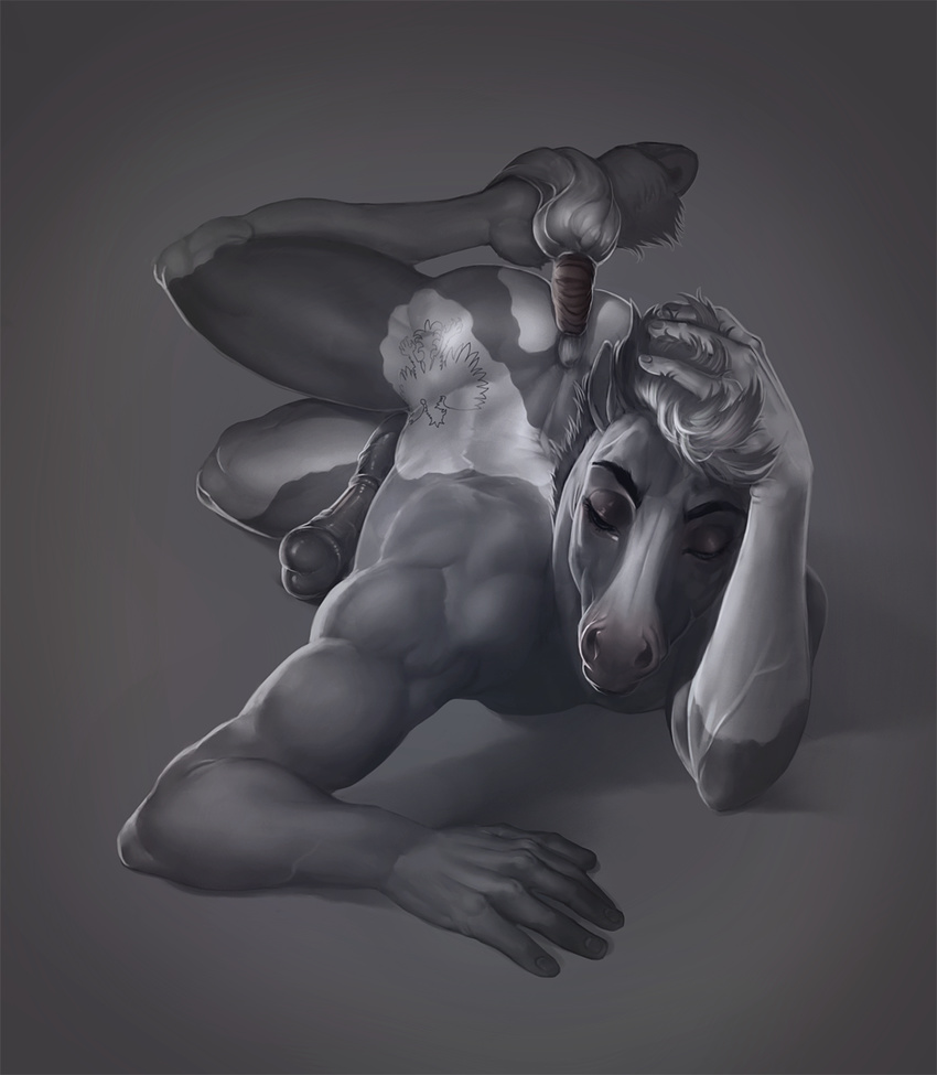 anthro equine horse lordwolfie male mithril07 muscles nude penis pose radek solo tattoo