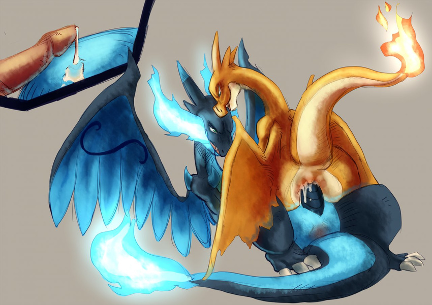 anal_penetration anus bald barefoot black_dragon butt charizard chubby claws cowgirl_position cum cum_in_ass cum_inside cum_on_penis cum_on_stomach dragon erection feral feral_on_feral fire gay grey_background happy haychel horn looking_down looking_up male mega_charizard mega_charizard_x mega_charizard_y mega_evolution nintendo nude on_top open_mouth orange_dragon orgasm penetration penis plain_background pok&#233;mon pok&eacute;mon presenting presenting_hindquarters sex shadow sharp_teeth shiny smile spacesmilodon squint straddling teal_eyes teeth toe_claws tongue video_games wings