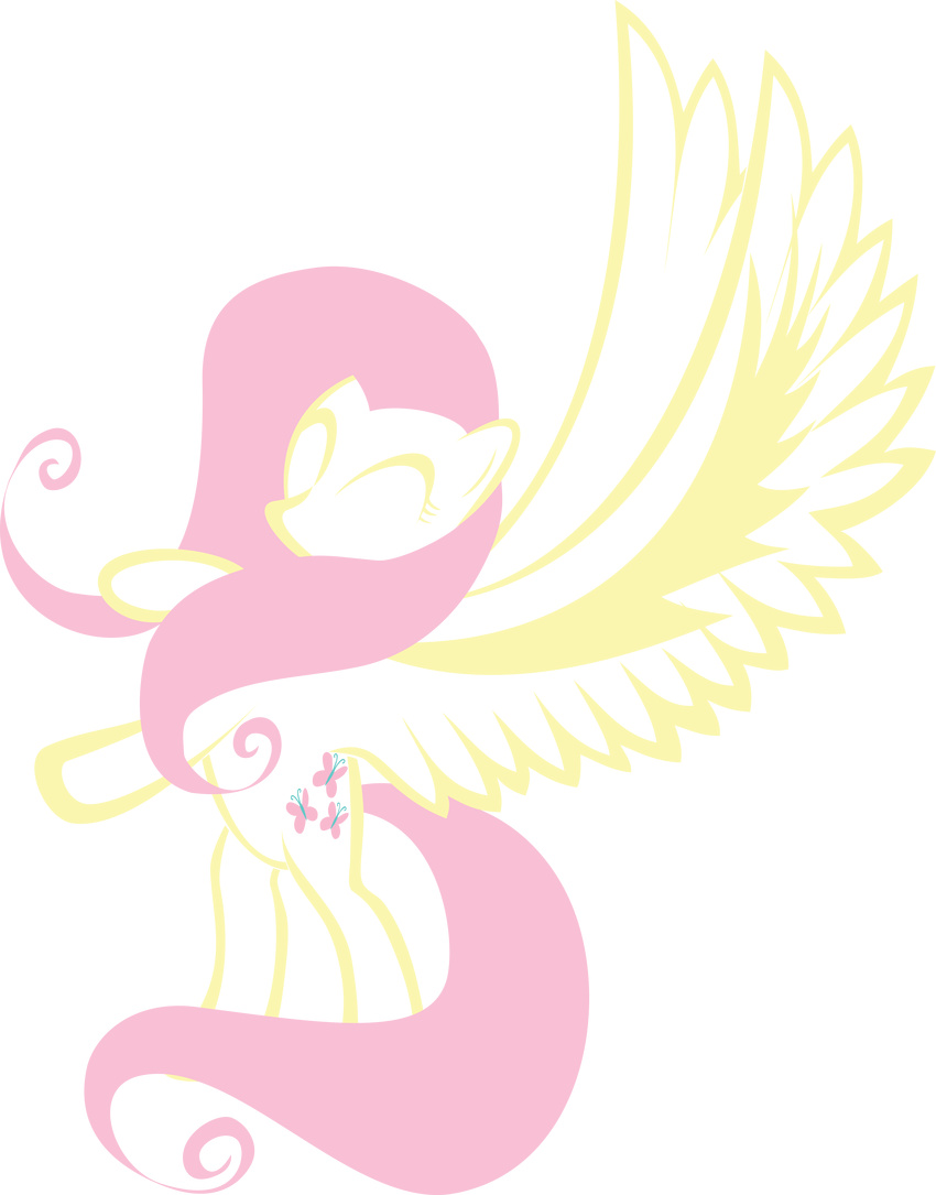 absurdly_absurd_res alpha_channel cutie_mark equine female fluttershy_(mlp) friendship_is_magic hi_res horse mammal my_little_pony pegasus pony solo up1ter wings