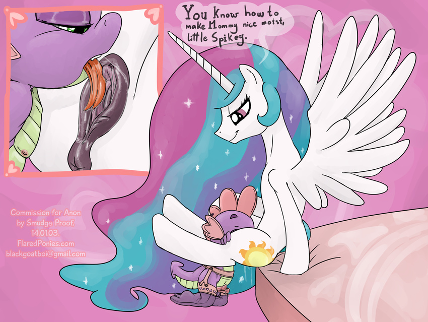 cunnilingus dragon equine female friendship_is_magic hemipenes horn incest_play interspecies male mammal multi_cock my_little_pony oral oral_sex penis princess_celestia_(mlp) semi_incest sex small_penis smudge_proof spike_(mlp) straight vaginal winged_unicorn wings young