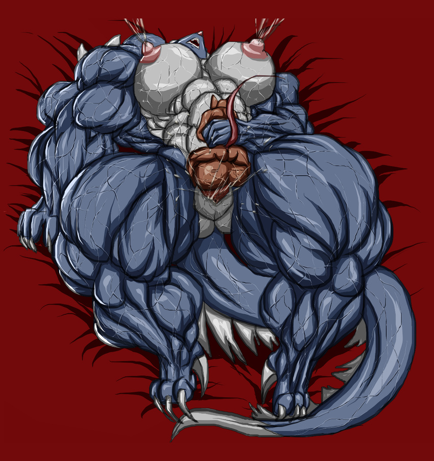 balls big_balls big_breasts big_muscles breasts claws cum female female_muscle hyper hyper_balls hyper_muscles hyper_penis lactating macro male mammal milk mouse muscles penis pussy pussy_juice rodent sex size_difference spikes straight vaginal vein