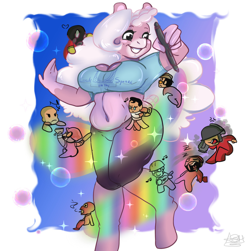 arnachy balloonicorn breasts chubby cleavage clothed clothing demoman_(team_fortress_2) engineer_(team_fortress_2) equine female geeflakes group heavy_(team_fortress_2) horn horse mammal medic_(team_fortress_2) pony pyro_(team_fortress_2) rainbow scout_(team_fortress_2) sniper_(team_fortress_2) soldier_(team_fortress_2) spy_(team_fortress_2) team_fortress_2 unicorn wide_hips