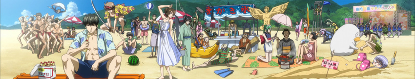 6+girls beach catherine_(gintama) elizabeth_(gintama) everyone gintama hasegawa_taizou hattori_zenzou highres hijikata_toushirou hiraga_gengai katakuriko_matsudaira katsura_kotarou kondou_isao long_image multiple_boys multiple_girls musashi_(gintama) mutsu_(gintama) non-web_source okita_sougo otose prince_hata sakamoto_tatsuma sarutobi_ayame screencap shimura_tae stitched tama_(gintama) terakado_tsu third-party_edit wide_image yagyuu_kyuubei yamazaki_sagaru