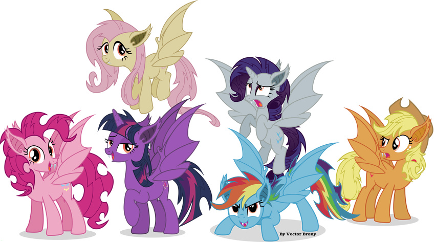 absurd_res alpha_channel applejack_(mlp) bat_pony blonde_hair equine female flutterbat_(mlp) fluttershy_(mlp) friendship_is_magic group hair hi_res horn horse mammal multi-colored_hair my_little_pony pegasus pink_hair pinkie_pie_(mlp) pony purple_hair rainbow_dash_(mlp) rainbow_hair rarity_(mlp) twilight_sparkle_(mlp) two_tone_hair unicorn vector-brony winged_unicorn wings