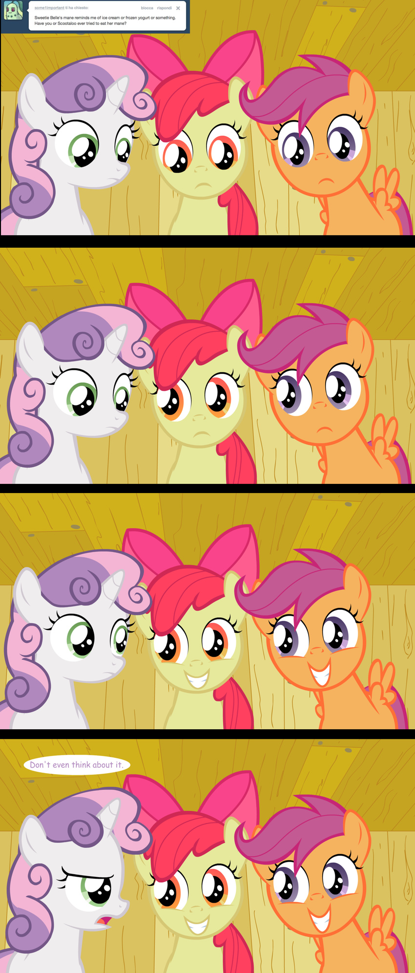 bow comic computer cutie_mark_crusaders_(mlp) equine female friendship_is_magic horn horse jananimations laptop mammal my_little_pony pegasus pony scootaloo_(mlp) smile sweetie_belle_(mlp) tumblr unicorn wings young