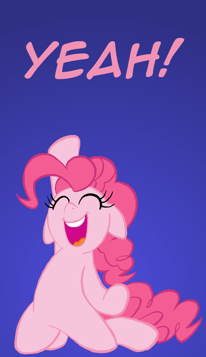 absurd_res equine female feral friendship_is_magic hair hi_res horse mammal my_little_pony pink_hair pinkie_pie_(mlp) pony redapropos smile solo