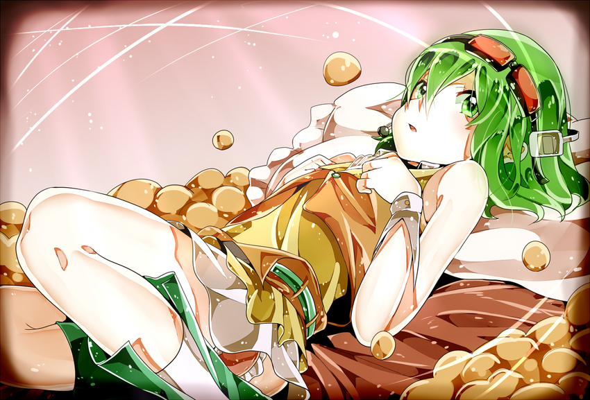 asuku_(69-1-31) black_buraku blue_eyes goggles green_hair gumi headphones vocaloid