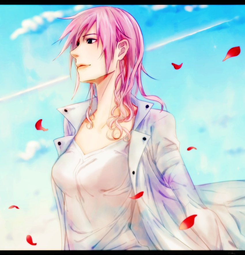 final_fantasy final_fantasy_xiii highres lightning_farron lightning_returns:_final_fantasy_xiii petals pink_hair rose_petals