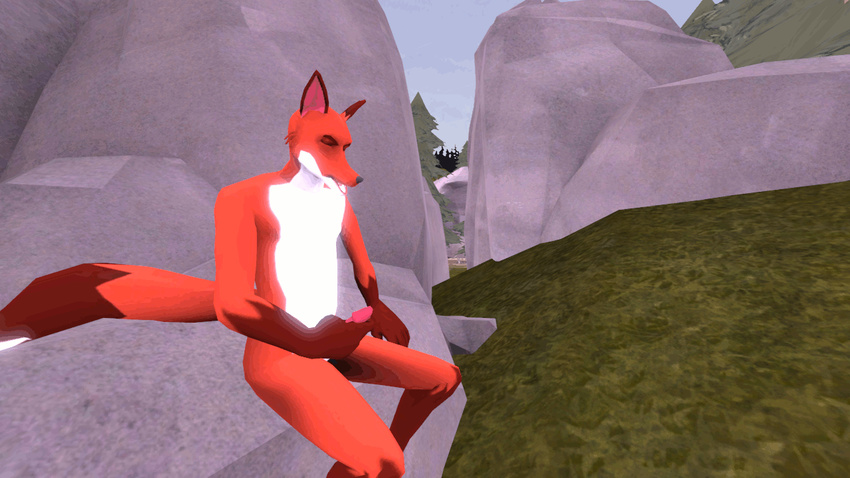 2014 animated anthro balls canine canine_penis cgi cum cumshot erection fox fox_scout fur invalid_tag knot male masturbation nude open_mouth orgasm penis smile solo source_filmmaker team_fortress_2 toasterking tongue