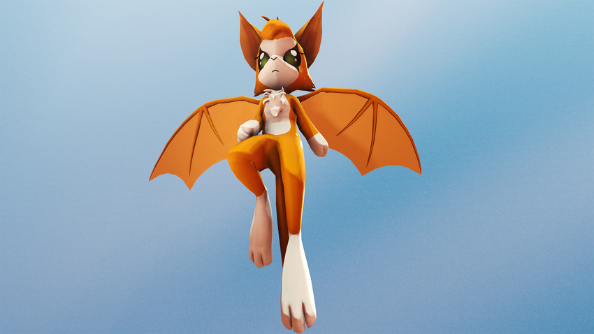 3d absurd_res cgi dust:_an_elysian_tail dust:_an_elysian_tale female fidget flying fur green_eyes hi_res invalid_tag nimbat orange_fur plantigrade solo source_filmmaker video_games wallpaper widescreen wings