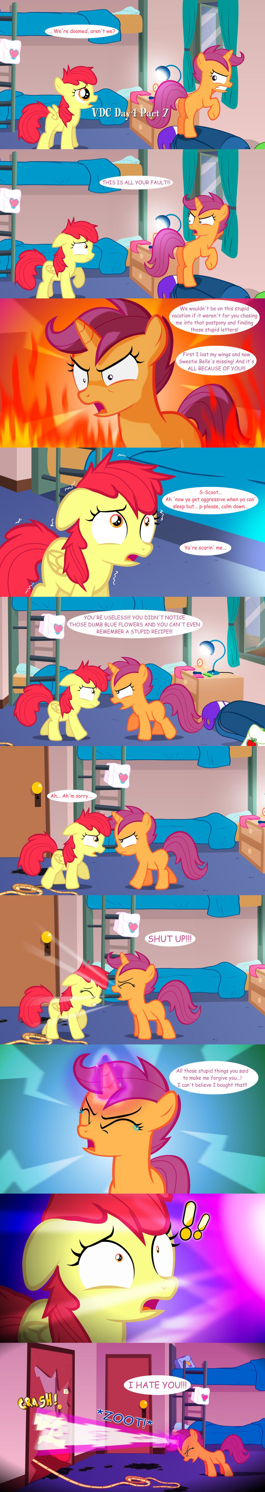apple_bloom_(mlp) comic cutie_mark_crusaders_(mlp) equine female feral friendship_is_magic horn horse jananimations magic_blast mammal my_little_pony pegasus pony scootaloo_(mlp) tumblr unicorn wings young