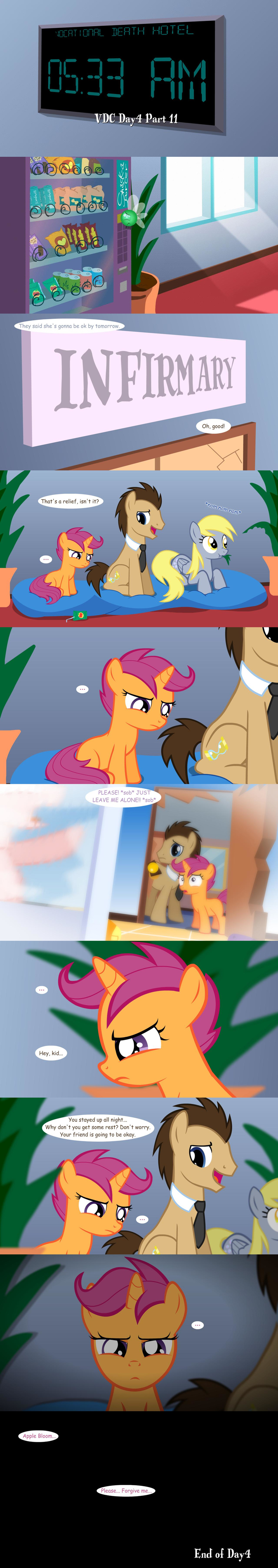 brown_hair comic cutie_mark cutie_mark_crusaders_(mlp) derpy_hooves_(mlp) dialog doctor_whooves_(mlp) english_text equine female feral friendship_is_magic hair horn horse jananimations mammal my_little_pony parasprite_(mlp) pegasus pony purple_hair sad scootaloo_(mlp) sweetie_belle_(mlp) text tumblr unicorn wings young