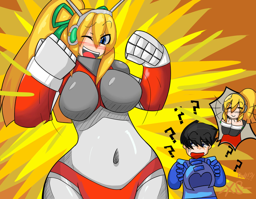 absurdres android breasts capcom highres large_breasts rockman rockman_(character) rockman_(classic) roll