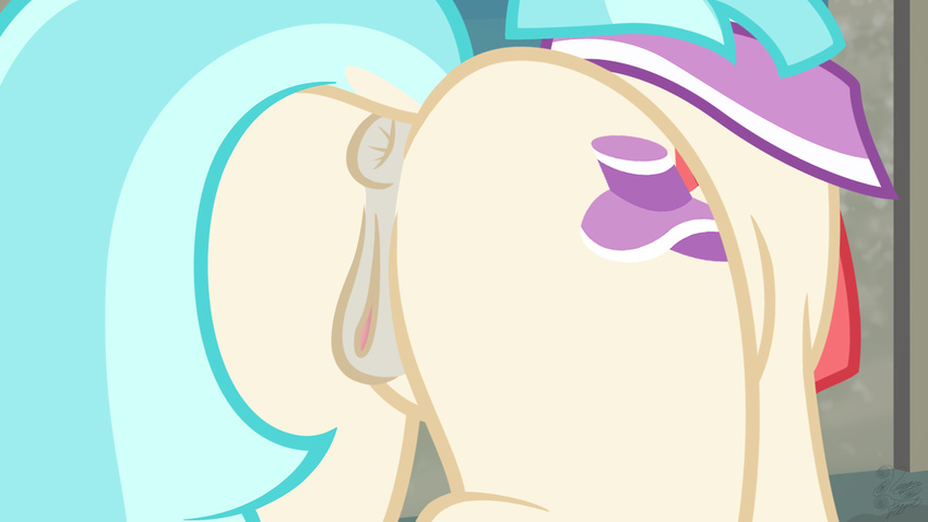 anatomically_correct anus butt close-up coco_pommel_(mlp) cutie_mark equine faceless_female female friendship_is_magic hair horse mammal my_little_pony niggerfaggot nude pony presenting presenting_hindquarters presenting_pussy pussy solo two_tone_hair