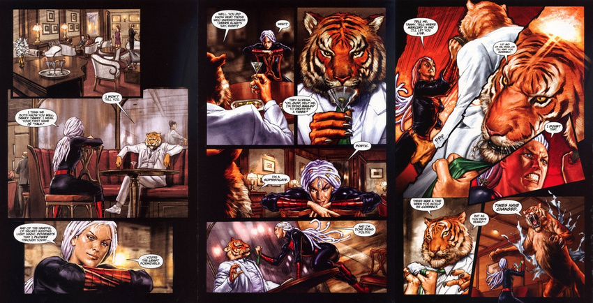 beverage comic feline female human male mammal suit talky_tawny tawky_tawny text tiger