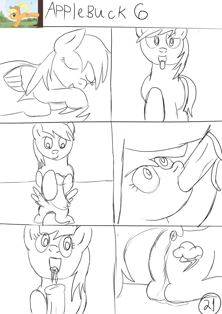 big_macintosh_(mlp) comic equine feral friendship_is_magic jbond mammal my_little_pony oral pegasus penis pussy rainbow_dash_(mlp) wings