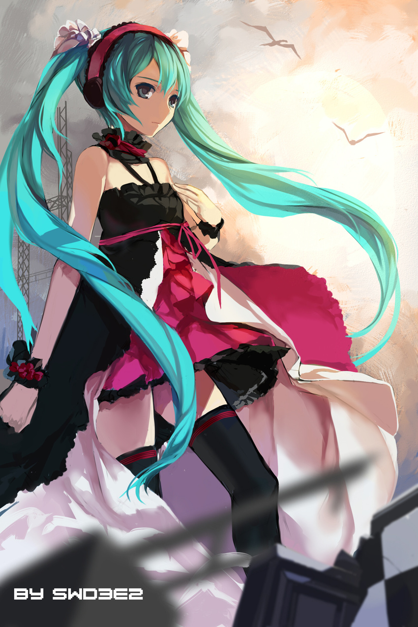 7th_dragon 7th_dragon_2020 hatsune_miku swd3e2 thighhighs vocaloid