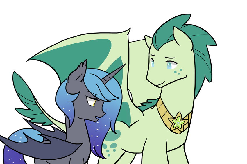 amber_eyes black_fur blue_eyes blue_hair cutie_mark drake_wings equine female friendship_is_magic fur hair hi_res horn horse hybrid kilala97 kirin male mammal my_little_pony original_character plain_background pony scalie turquoise_blitz white_fur winged_unicorn wings