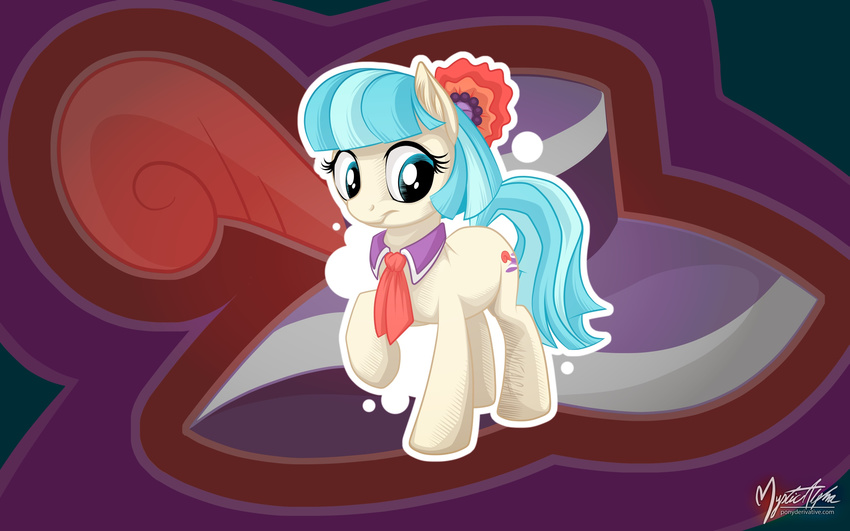 coco_pommel_(mlp) equine female feral friendship_is_magic hi_res horse mammal my_little_pony mysticalpha pony smile solo