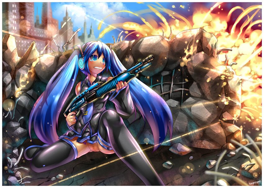 all_points_bulletin apb apb_reloaded emperpep gun hatsune_miku pussy reloaded shini uncensored weapon