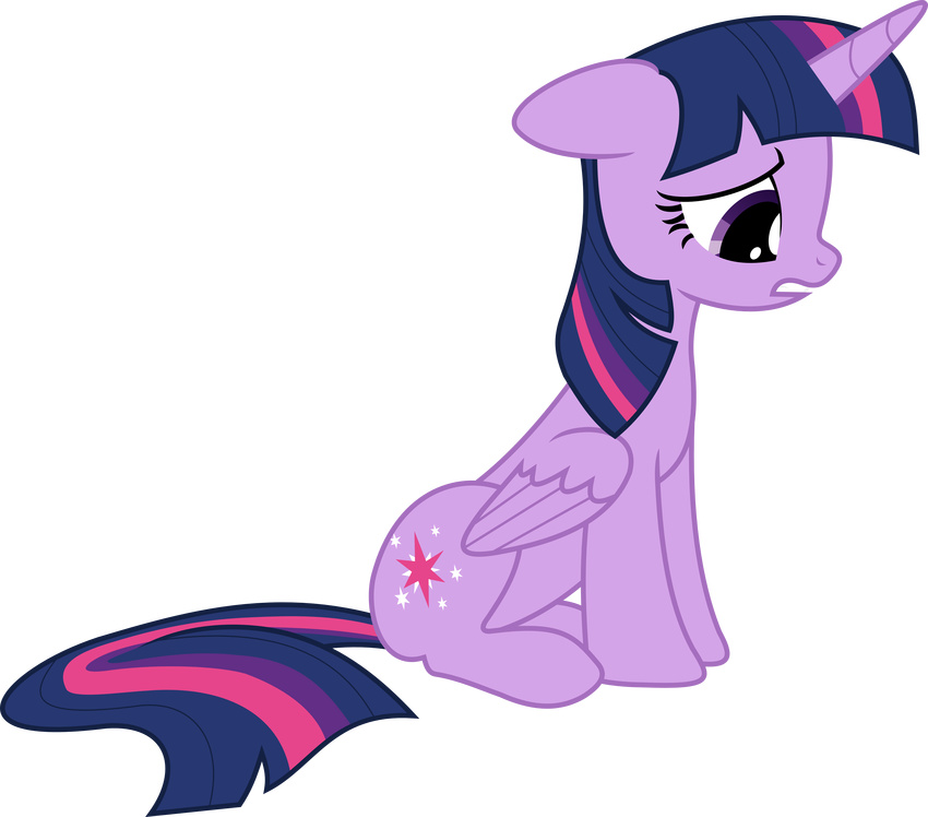 alpha_channel cutie_mark darknisfan1995 equine female feral friendship friendship_is_magic hi_res horn horse magic mammal my_little_pony plain_background pony purple_eyes sitting solo transparent_background twilight_sparkle_(mlp) winged_unicorn wings