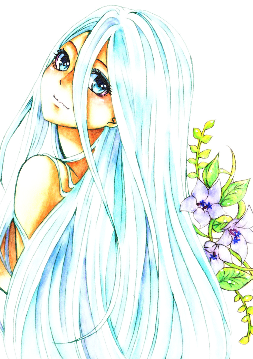 absurdres blue_eyes blue_hair highres kisara long_hair marchen0322 smile solo yuu-gi-ou yuu-gi-ou_duel_monsters