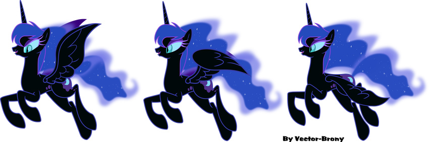 absurd_res alpha_channel blue_eyes blue_hair cutie_mark equine female feral friendship_is_magic hair hi_res horn horse long_hair mammal my_little_pony nightmare_moon_(mlp) pony solo vector-brony winged_unicorn wings