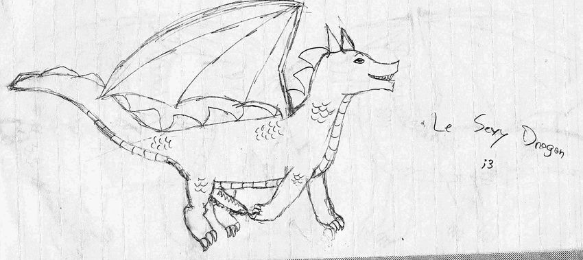 dragon drawing flameous flameous-thedragon grin horn looking_at_viewer male paws penis raised_brow scales scalie smile solo spikes spyrodragon teeth wings