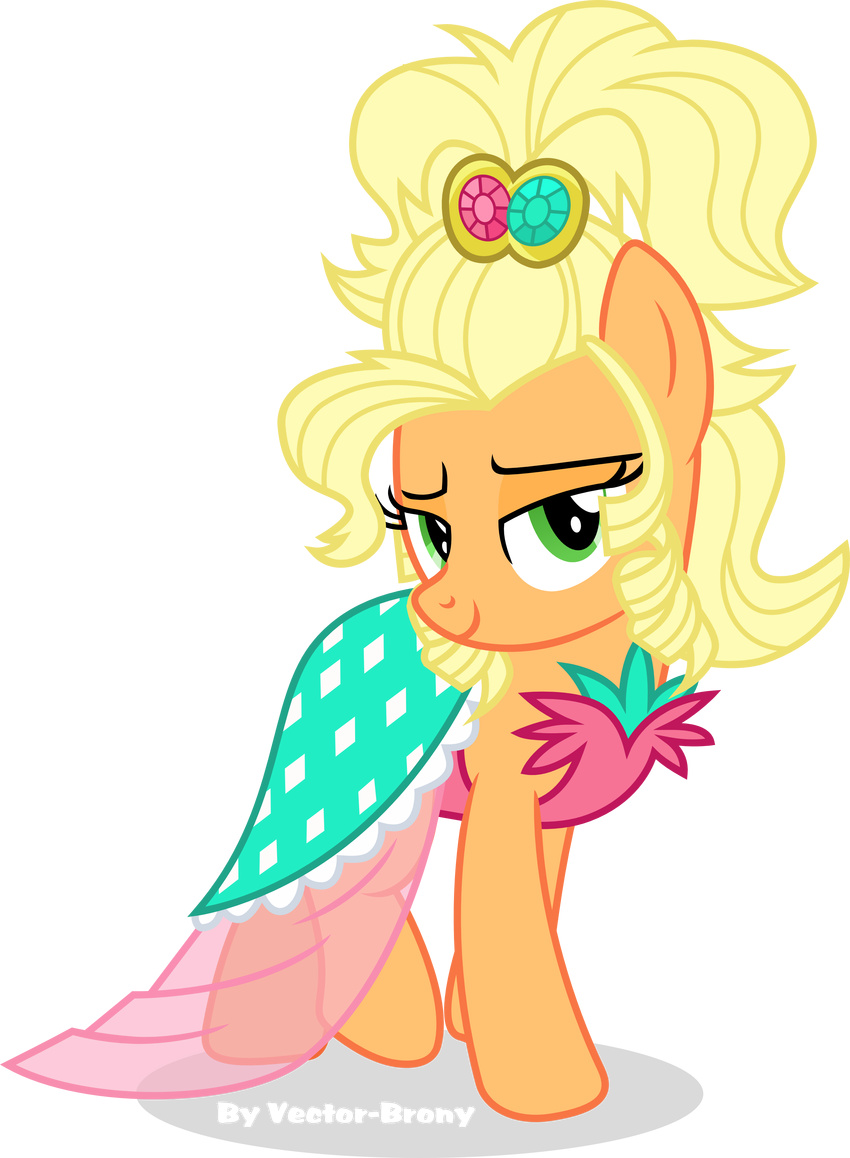 alpha_channel applejack_(mlp) blonde_hair equine female feral friendship_is_magic green_eyes hair hi_res horse looking_at_viewer mammal my_little_pony pony smile vector-brony