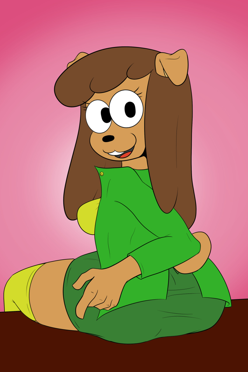 anthro breasts canid canine canis carla_(ok_k.o.!_lbh) cartoon_network dog female fink_(ok_k.o.!_lbh) fur kamikiller mammal ok_k.o.!_let's_be_heroes smile solo