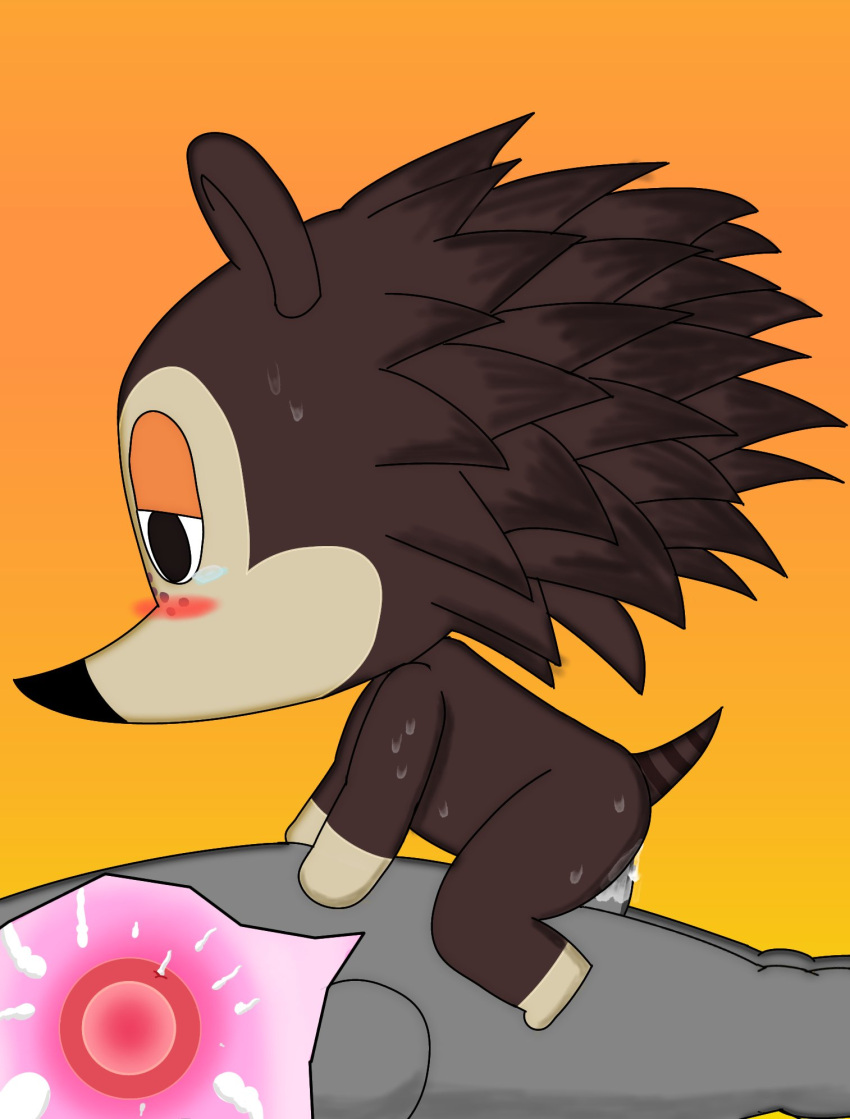 animal_crossing anthro blush bodily_fluids cowgirl_position cum cum_in_vagina cum_inside duo female from_front_position genital_fluids gradient_background hi_res human human_on_anthro humanoid impregnation interspecies mammal nintendo nude on_bottom on_model on_top ovum rob-posa sable_able sex simple_background sperm_cell sweat villager_(animal_crossing)