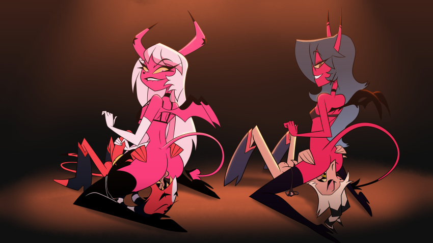 16:9 2025 2_horns 4_fingers 4k absurd_res anal armwear balls bare_shoulders bent_arm bent_leg big_breasts big_butt big_eyes big_mouth_(anatomy) big_penis biped bite biting_lip biting_own_lip black_boots black_bra black_choker black_clothing black_eyebrows black_footwear black_hair black_heart black_high_heeled_boots black_high_heels black_horn black_horn_tip black_jewelry black_legwear black_lips black_markings black_necklace black_panties black_shoes black_tail black_thigh_highs black_underwear black_wings blitzo_(helluva_boss) boots bottomless bottomless_female bottomless_humanoid bra breast_size_difference breasts butt butt_size_difference cheek_markings choker clothed clothed_sex clothing clothing_around_one_leg cross cross_ear_piercing cross_ear_ring cross_piercing curved_eyebrows curved_horn curved_tail dark_hair dark_markings deadinside97 demon demon_humanoid digital_drawing_(artwork) digital_media_(artwork) dipstick_horn ear_piercing ear_ring elbow_gloves erection eyebrow_through_hair eyebrows eyelashes eyes_closed facial_markings female female_on_top fingers footwear genitals glans gloves gradient_background grey_hair group hair handjob handwear head_markings head_turned heart_(marking) heart_symbol hellaverse helluva_boss hi_res high_heeled_boots high_heels horn horn_markings horned_humanoid humanoid humanoid_on_bottom humanoid_on_humanoid humanoid_on_top humanoid_rimming_humanoid imp inverted_cross inverted_cross_ear_piercing inverted_cross_ear_ring inverted_cross_piercing iris jewelry kiki_(helluva_boss) legwear light light_body light_hair light_skin lips long_eyebrows long_eyelashes long_hair long_tail looking_at_another looking_at_partner looking_down looking_down_at_another looking_down_at_partner looking_pleasured male male/female male_on_bottom male_rimming_female markings medium_breasts membrane_(anatomy) membranous_wings monotone_balls monotone_genitals monotone_penis monotone_tail multicolored_body multicolored_boots multicolored_clothing multicolored_eyes multicolored_footwear multicolored_hair multicolored_horn multicolored_shoes multicolored_skin multicolored_tail multicolored_wings necklace not_furry on_bottom on_top open_mouth oral orange_eyes panties panties_around_one_leg panties_down parallel_sex partially_clothed penile penis penis_grab piercing pink_body pink_breasts pink_horn pink_skin pink_tail pink_wings pointy_nose pupils red_balls red_body red_breasts red_glans red_penis red_skin red_tail rimming rimming_female ring_piercing self_bite sex sharp_teeth shoes short_hair simple_background spade_tail star_(marking) straight_hair striker_(helluva_boss) succubus tail tan_balls tan_body tan_nose tan_penis tan_skin teeth thick_eyelashes thick_thighs thigh_highs three-quarter_view translucent translucent_hair two_tone_body two_tone_boots two_tone_clothing two_tone_eyes two_tone_footwear two_tone_hair two_tone_horn two_tone_shoes two_tone_skin two_tone_tail two_tone_wings underwear underwear_around_one_leg underwear_down verosika_mayday white_armwear white_body white_clothing white_elbow_gloves white_gloves white_hair white_handwear white_horn white_skin wide_hipped_female wide_hipped_humanoid wide_hips widescreen wings yellow_sclera yellow_teeth