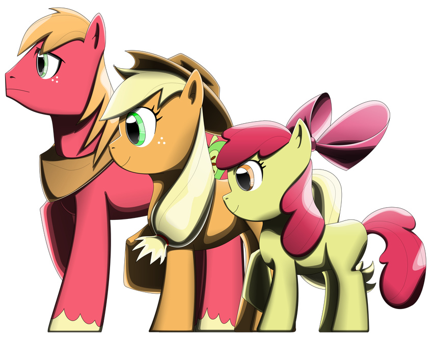 apple_bloom_(mlp) applejack_(mlp) arby-works big_macintosh_(mlp) brother cub cutie_mark equine female feral freckles friendship_is_magic group horse male mammal my_little_pony pha_channel plain_background pony sibling sisters smile transparent_background young