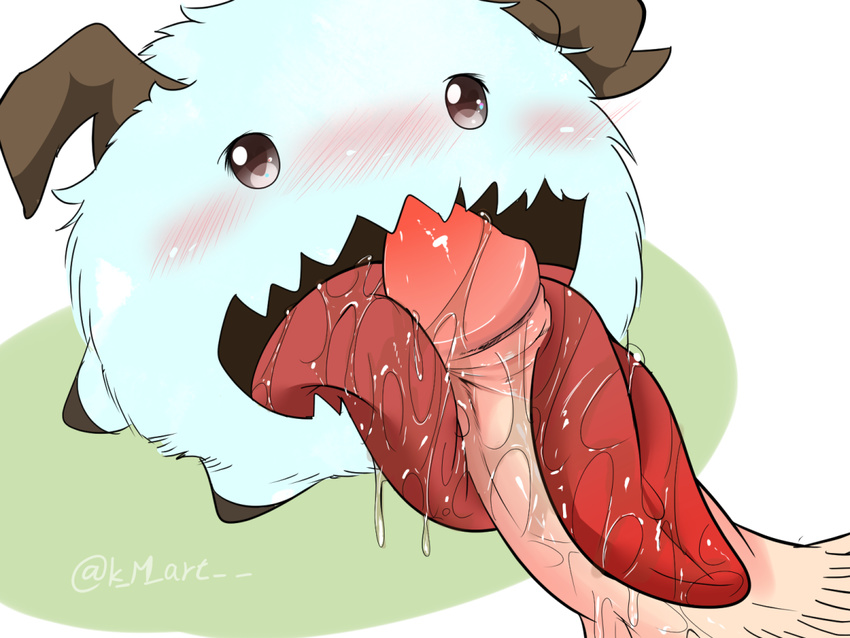 ambiguous_gender blush cute disembodied_penis drooling duo erection fellatio feral fur hi_res league_of_legends licking looking_up m@rt male monster nude open_mouth oral oral_sex penis penis_in_mouth poro saliva sex solo_focus tongue tongue_out unknown_species video_games