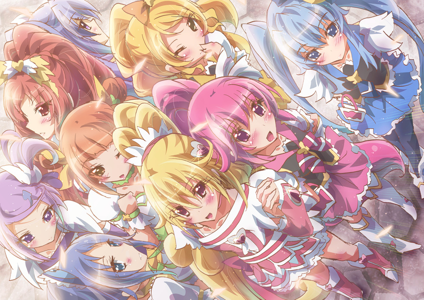 aida_mana aino_megumi cure_ace cure_diamond cure_fortune cure_heart cure_honey cure_lovely cure_rosetta cure_sword dokidoki!_precure happinesscharge_precure! hikana_iona hishikawa_rikka inoshishi kenzaki_makoto madoka_aguri oomori_yuuko precure shirayuki_hime yotsuba_alice