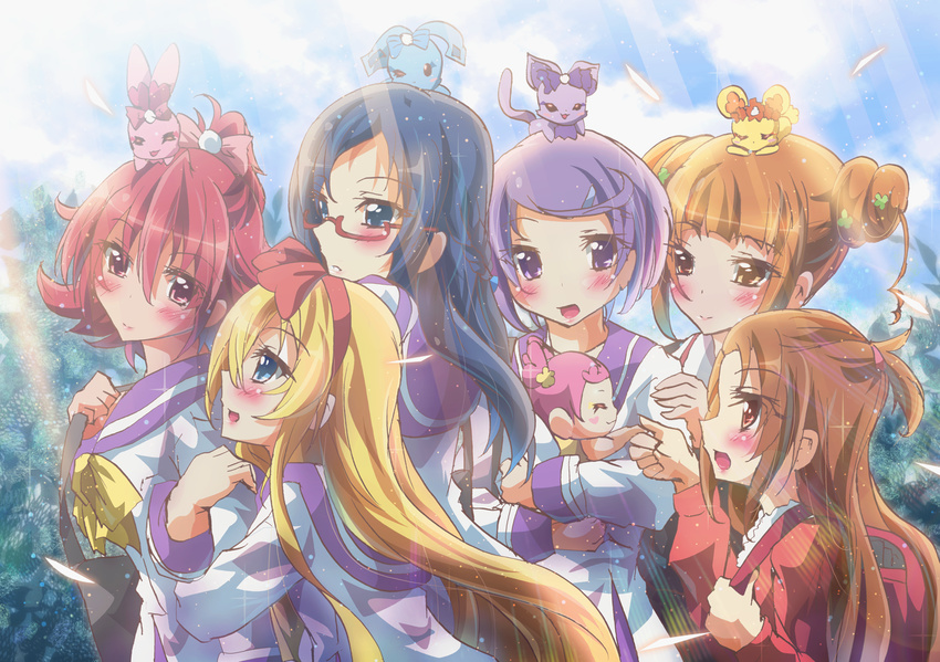 aida_mana dokidoki!_precure hishikawa_rikka inoshishi kenzaki_makoto madoka_aguri precure yotsuba_alice