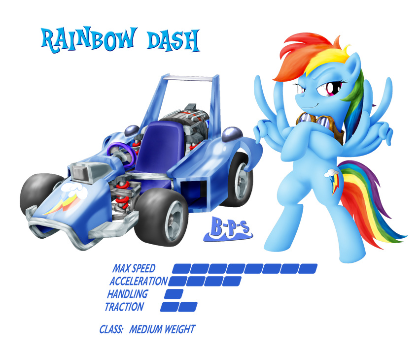 cutie_mark equine eyewear female friendship_is_magic goggles horse kart mammal my_little_pony pegasus pony rainbow_dash_(mlp) smile solo vehicle wheels wings