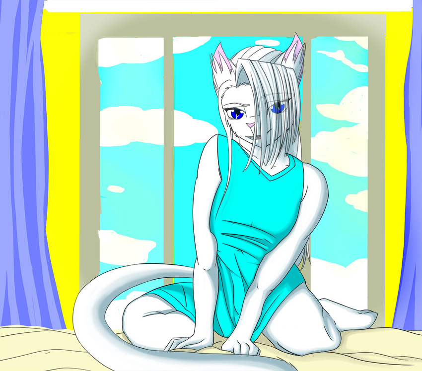angel anthro bed cat color drawing feline female gtoyaannno invalid_color mammal mericella paws she solo