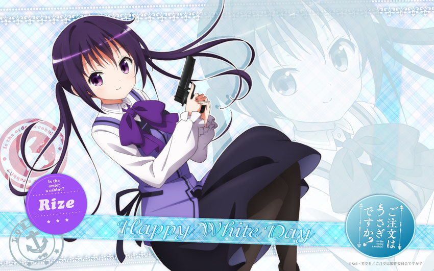 gochuumon_wa_usagi_desu_ka? gun pantyhose seifuku tagme tedeza_rize wallpaper