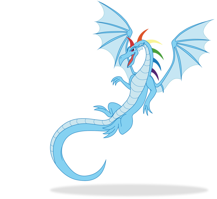 alpha_channel dragon elsdrake female friendship_is_magic my_little_pony open_mouth plain_background purple_eyes rainbow_dash_(mlp) solo transparent_background wings