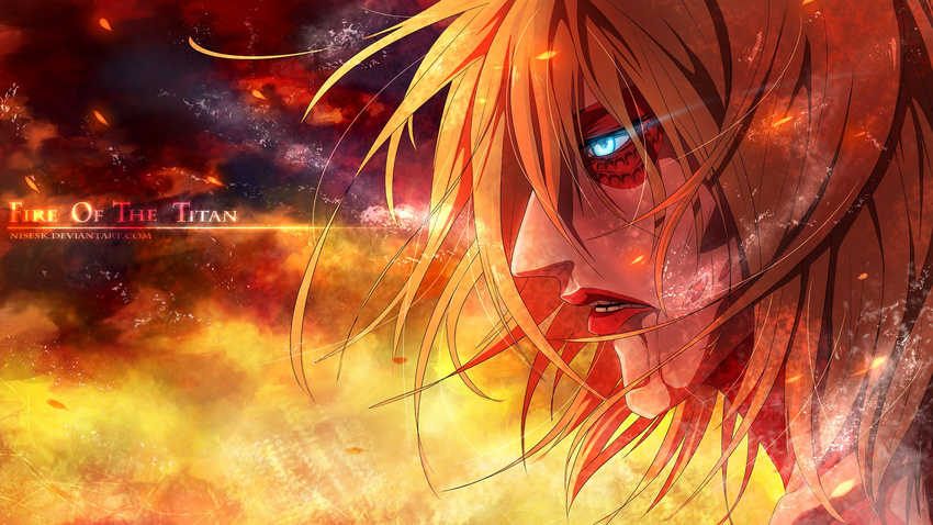 1920x1080 1girl blonde_hair blue_eyes female_titan shingeki_no_kyojin solo wallpaper