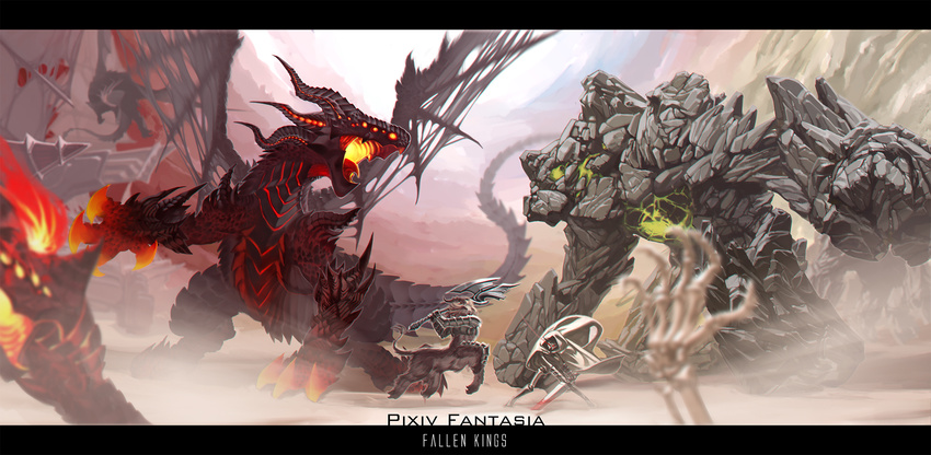 armor dragon pixiv_fantasia sword tinmo weapon