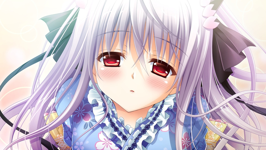 1girl 3-nin_iru! blush game_cg long_hair mibuno_suzume purple_hair red_eyes suzui_narumi