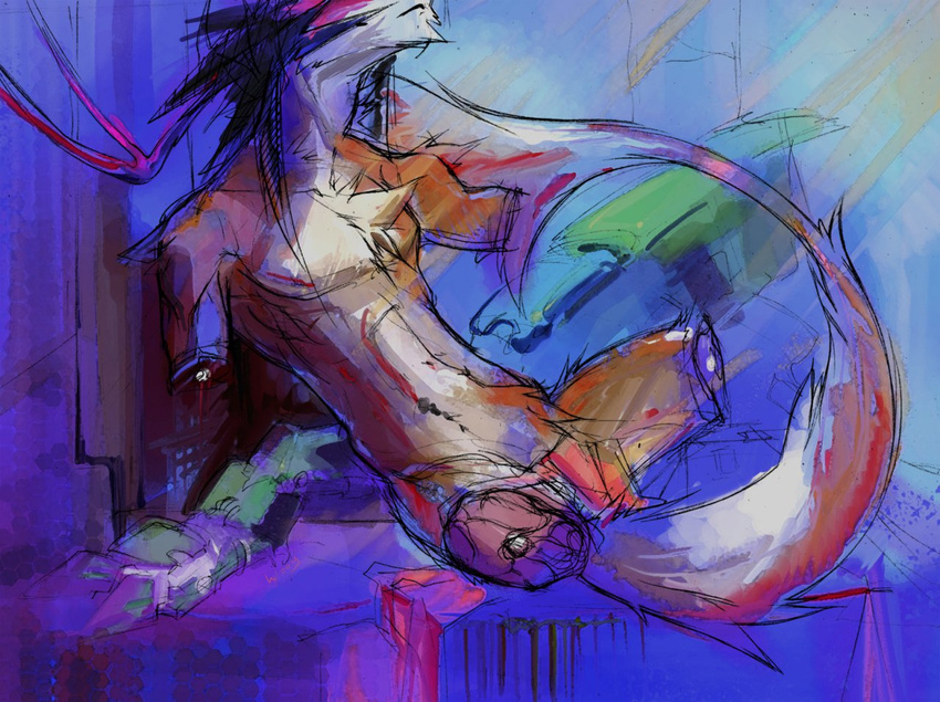 amputation amputee blindfold blood bone gore sergal skinny solo wooy