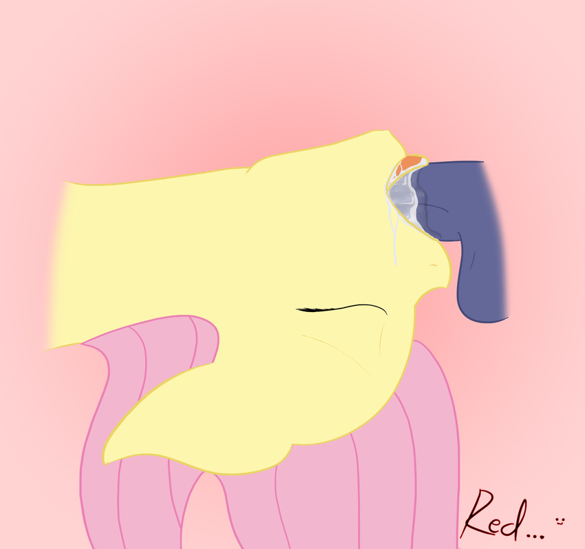 cum_inside equine eyes_closed female fluttershy_(mlp) friendship_is_magic fur hair horse mammal my_little_pony oral penis pink_hair pony redcloud tongue yellow_fur
