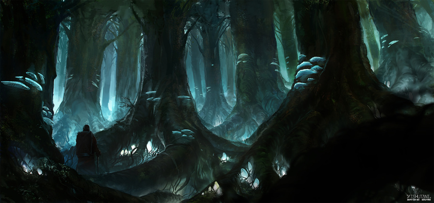 dark forest ishutani original scenic tree