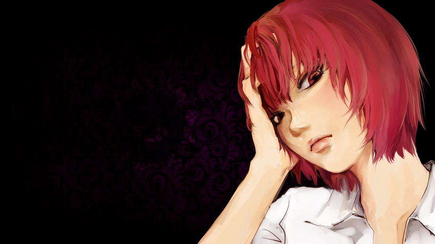 aku_no_hana nakamura_sawa red_eyes red_hair tagme_(artist)