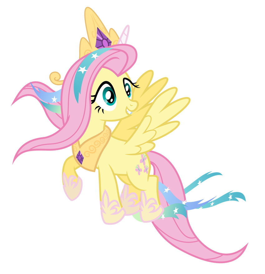 absurd_res alpha_channel equine female feral fluttershy_(mlp) friendship_is_magic hi_res horn horse mammal masemj my_little_pony pony solo winged_unicorn wings