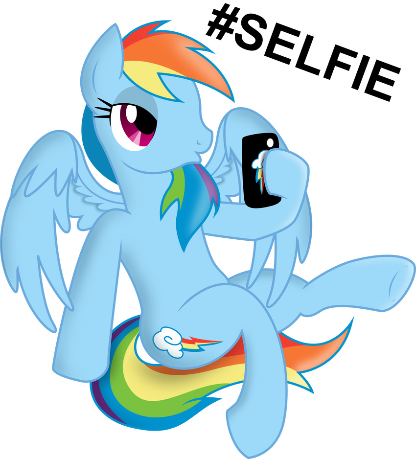 alpha_channel cellphone equine female feral friendship_is_magic hi_res horse mammal my_little_pony pegasus phone plain_background pony rainbow_dash_(mlp) sitting solo theshadowstone transparent_background wings